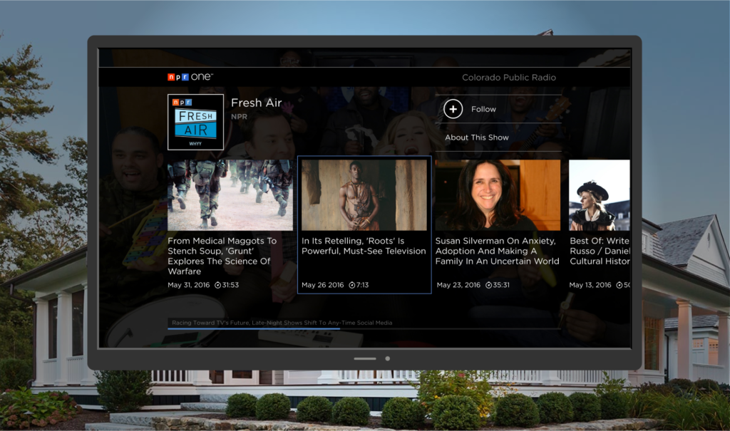 NPR One for Xbox One - program view